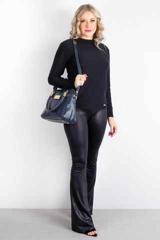 Bolsa baú de couro croco Donna - Enluaze - Bolsas, Mochilas e Acessórios em Couro Legítimo