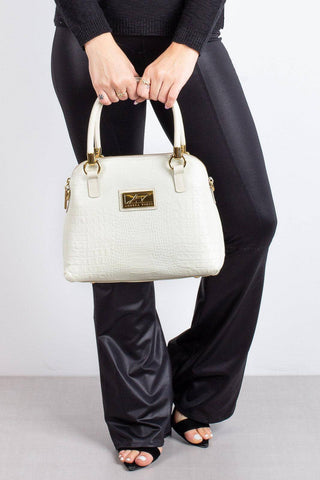 Bolsa baú de couro croco Donna - Enluaze - Bolsas, Mochilas e Acessórios em Couro Legítimo