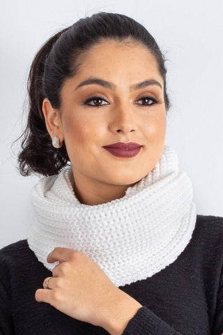 Gola cachecol fechado infinito feminino de tricô 60017 - Enluaze - Vestuário e Acessórios em Couro Legítimo