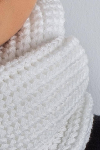 Gola cachecol fechado infinito feminino de tricô 60017 - Enluaze - Vestuário e Acessórios em Couro Legítimo