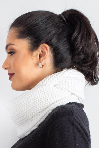 Gola cachecol fechado infinito feminino de tricô 60017 - Enluaze - Vestuário e Acessórios em Couro Legítimo