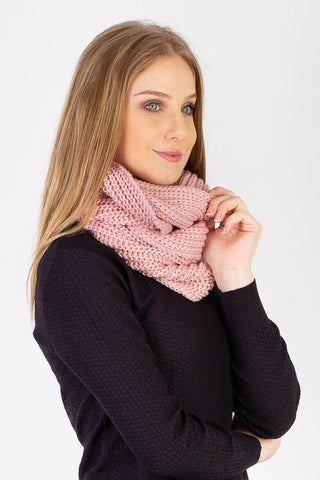 Gola cachecol fechado infinito feminino de tricô 60017 - Enluaze - Vestuário e Acessórios em Couro Legítimo