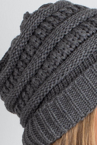 Gorro de tricô inverno feminino 60018 - Enluaze - Vestuário e Acessórios em Couro Legítimo