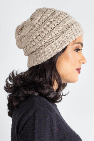 Gorro de tricô inverno feminino 60018 - Enluaze - Vestuário e Acessórios em Couro Legítimo