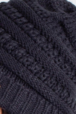 Gorro de tricô inverno feminino 60018 - Enluaze - Vestuário e Acessórios em Couro Legítimo