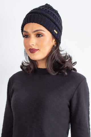 Gorro de tricô inverno feminino 60018 - Enluaze - Vestuário e Acessórios em Couro Legítimo