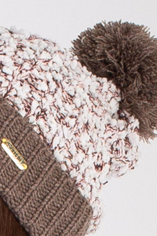 Gorro feminino de tricô inverno com pompom 60020 - Enluaze - Vestuário e Acessórios em Couro Legítimo