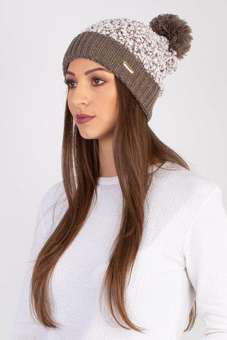 Gorro feminino de tricô inverno com pompom 60020 - Enluaze - Vestuário e Acessórios em Couro Legítimo