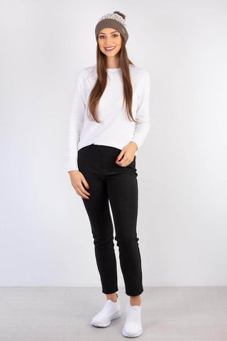 Gorro feminino de tricô inverno com pompom 60020 - Enluaze - Vestuário e Acessórios em Couro Legítimo