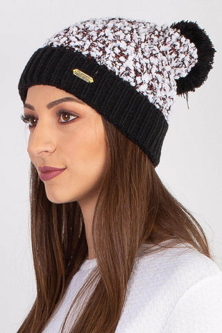 Gorro feminino de tricô inverno com pompom 60020 - Enluaze - Vestuário e Acessórios em Couro Legítimo
