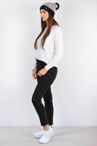 Gorro feminino de tricô inverno com pompom 60020 - Enluaze - Vestuário e Acessórios em Couro Legítimo