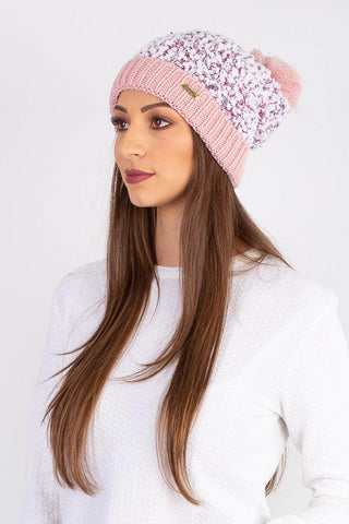 Gorro feminino de tricô inverno com pompom 60020 - Enluaze - Vestuário e Acessórios em Couro Legítimo