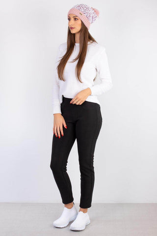 Gorro feminino de tricô inverno com pompom 60020 - Enluaze - Vestuário e Acessórios em Couro Legítimo