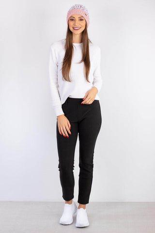 Gorro feminino de tricô inverno com pompom 60020 - Enluaze - Vestuário e Acessórios em Couro Legítimo