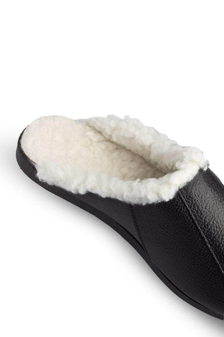 Chinelo pantufa em couro unissex forrada com pelo 6101 - Enluaze - Bolsas, Mochilas e Acessórios em Couro Legítimo