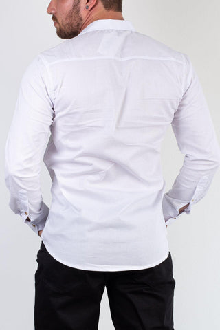 Camisa masculina manga longa com elastano 68003 - Enluaze