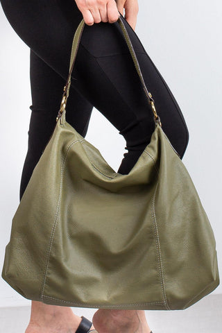 Bolsa saco grande de couro liso Cris - Enluaze - Bolsas, Mochilas e Acessórios em Couro Legítimo