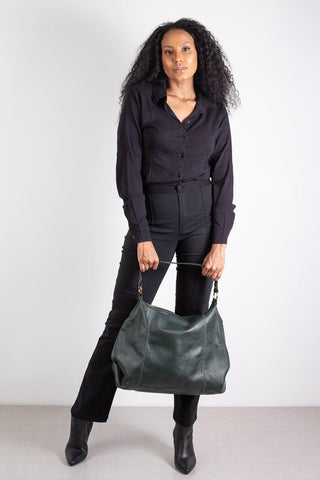 Bolsa saco grande de couro liso Cris - Enluaze - Bolsas, Mochilas e Acessórios em Couro Legítimo