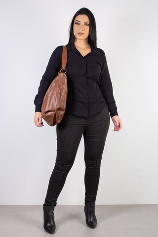 Bolsa saco grande de couro liso Cris - Enluaze - Bolsas, Mochilas e Acessórios em Couro Legítimo