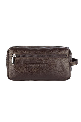 Necessaire masculina em couro Daily 10x20x8cm - Enluaze - Bolsas e Mochilas em Couro Legítimo - Vira Vento