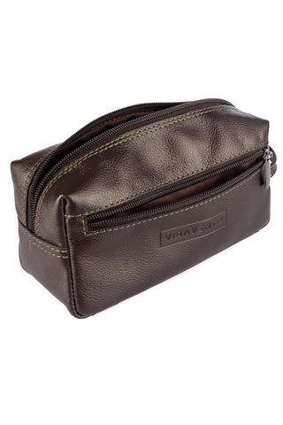 Necessaire masculina em couro floater Daily 10x20x8cm - Enluaze - Bolsas, Mochilas e Acessórios em Couro Legítimo