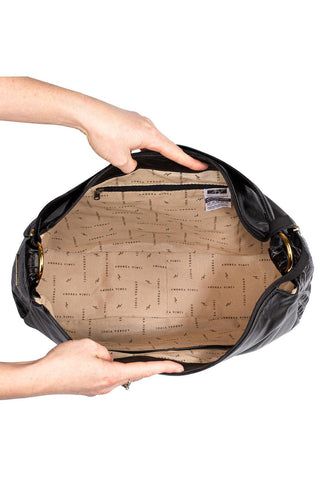 Bolsa saco grande de couro liso Carla - Enluaze - Bolsas, Mochilas e Acessórios em Couro Legítimo