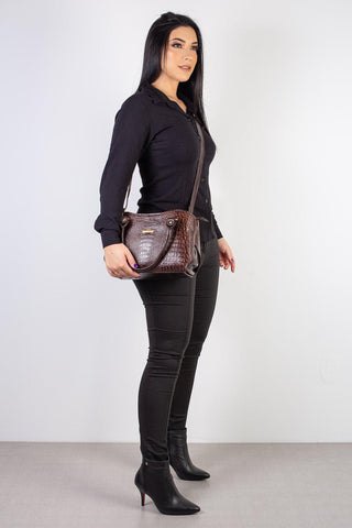 Bolsa estruturada de couro Monique - Enluaze - Bolsas, Mochilas e Acessórios em Couro Legítimo