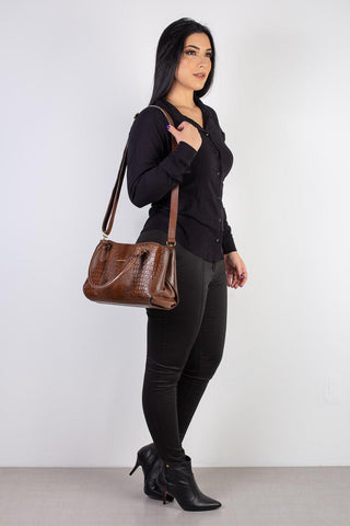 Bolsa estruturada de couro Monique - Enluaze - Bolsas, Mochilas e Acessórios em Couro Legítimo