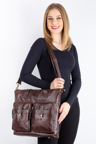 Bolsa/Pasta para notebook de couro liso Jaque - Enluaze - Bolsas, Mochilas e Acessórios em Couro Legítimo