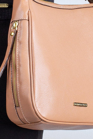 Bolsa tiracolo de couro liso Camila - Enluaze - Bolsas, Mochilas e Acessórios em Couro Legítimo