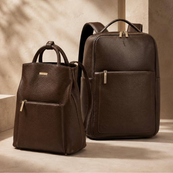 mochilas de couro legítimo masculina e feminina