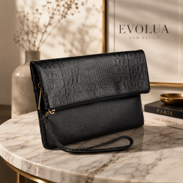 Clutch Femininas de couro legítimo