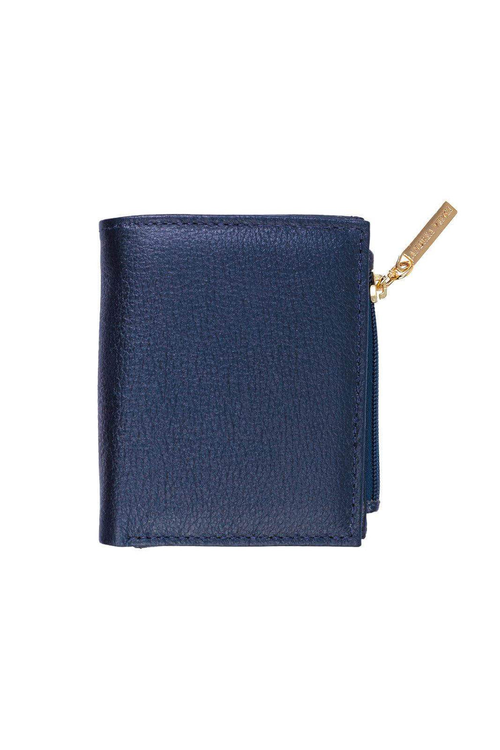 Carteira feminina de couro liso Lilian 11x9,5cm - Enluaze