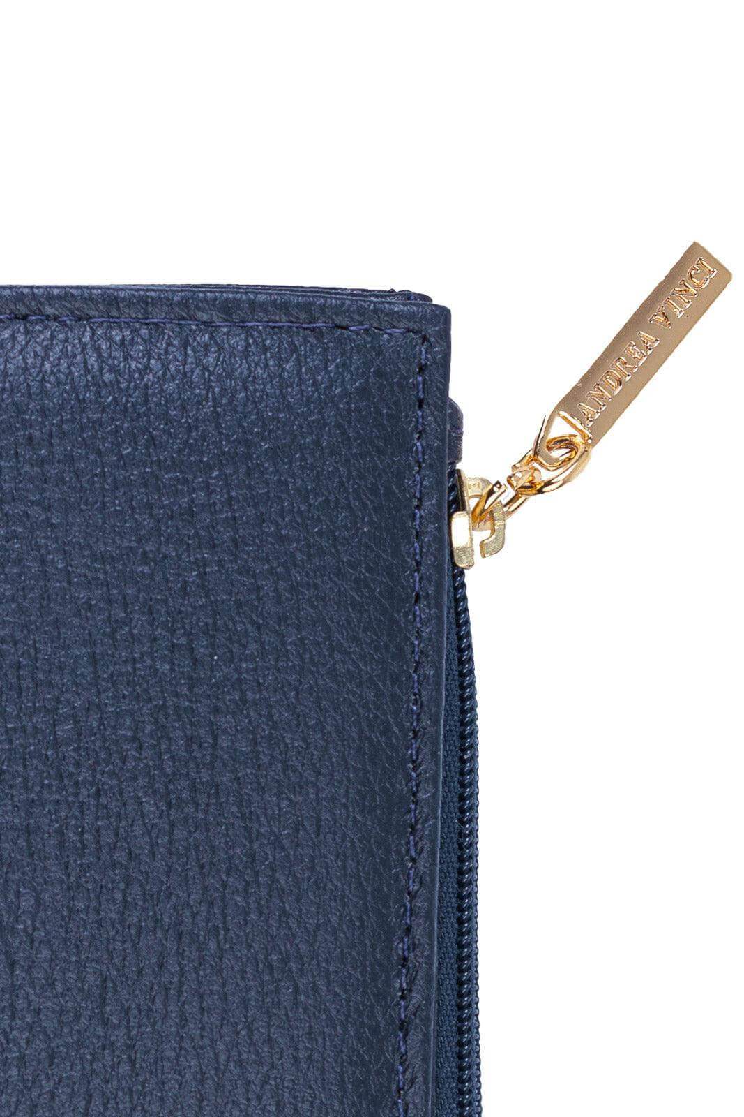 Carteira feminina de couro liso Lilian 11x9,5cm - Enluaze