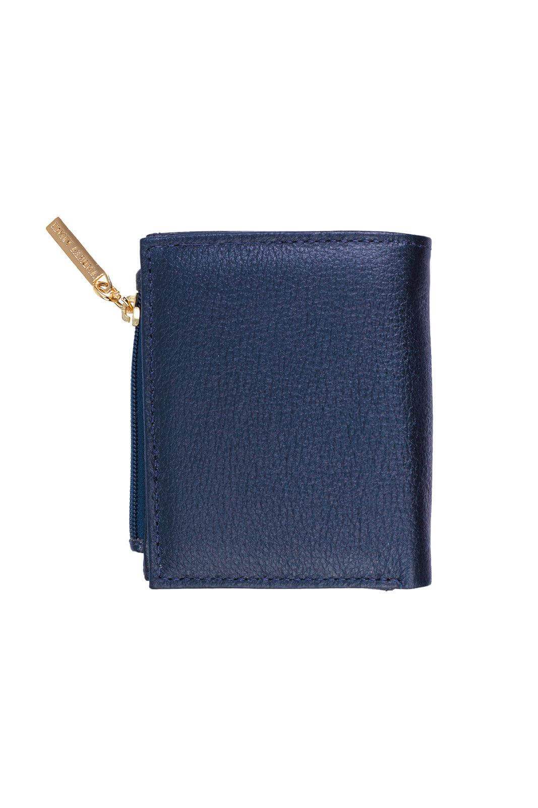 Carteira feminina de couro liso Lilian 11x9,5cm - Enluaze