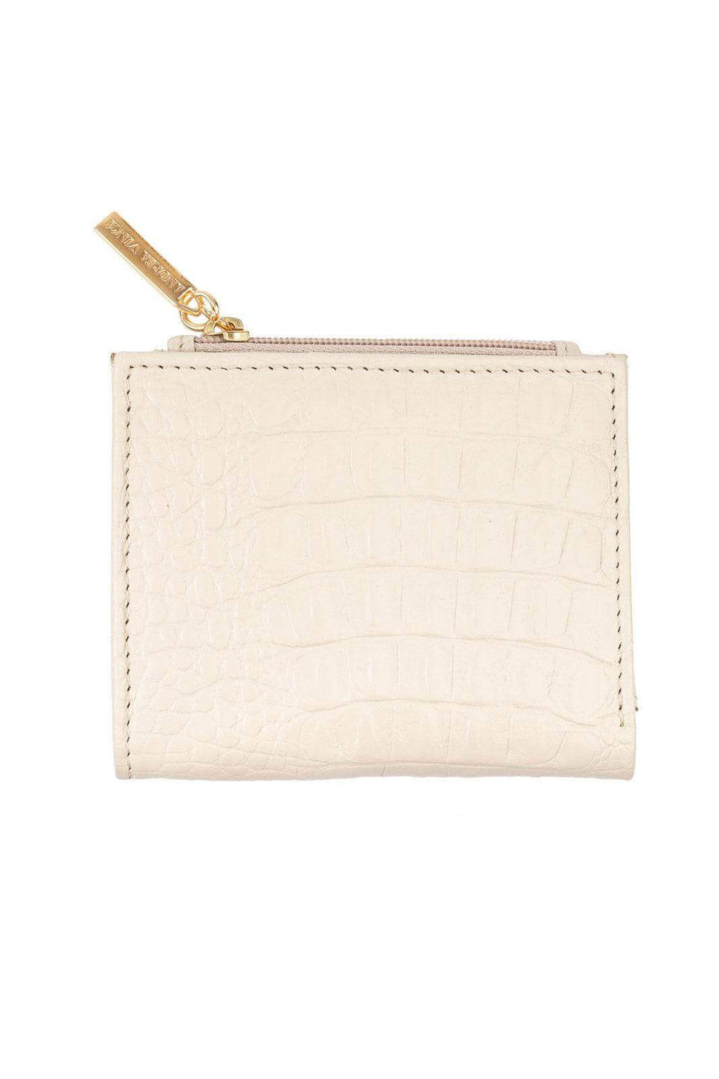 Carteira feminina de couro croco Lilian 11x9,5cm - Enluaze