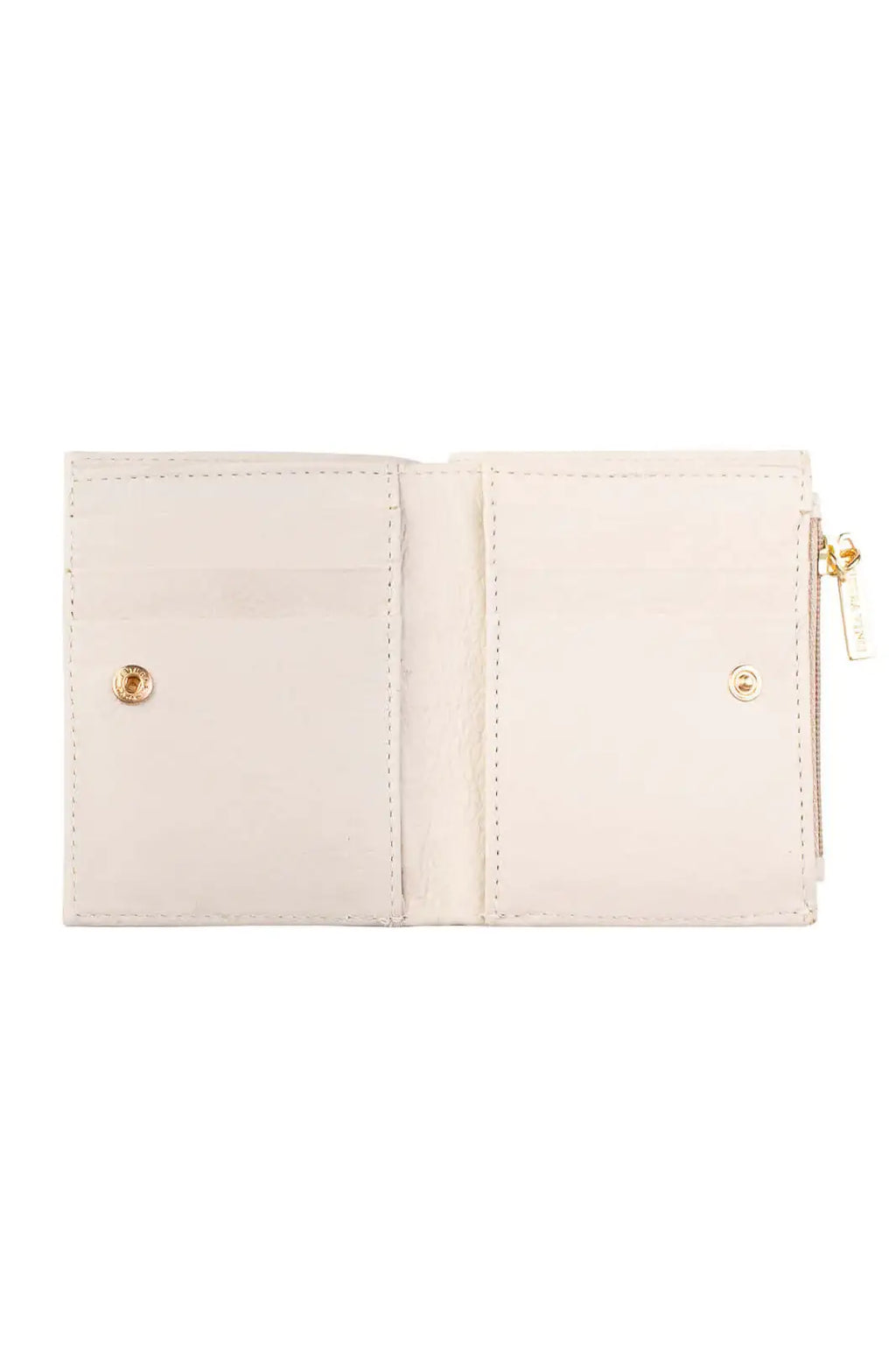 Carteira feminina de couro liso Lilian 11x9,5cm - Enluaze