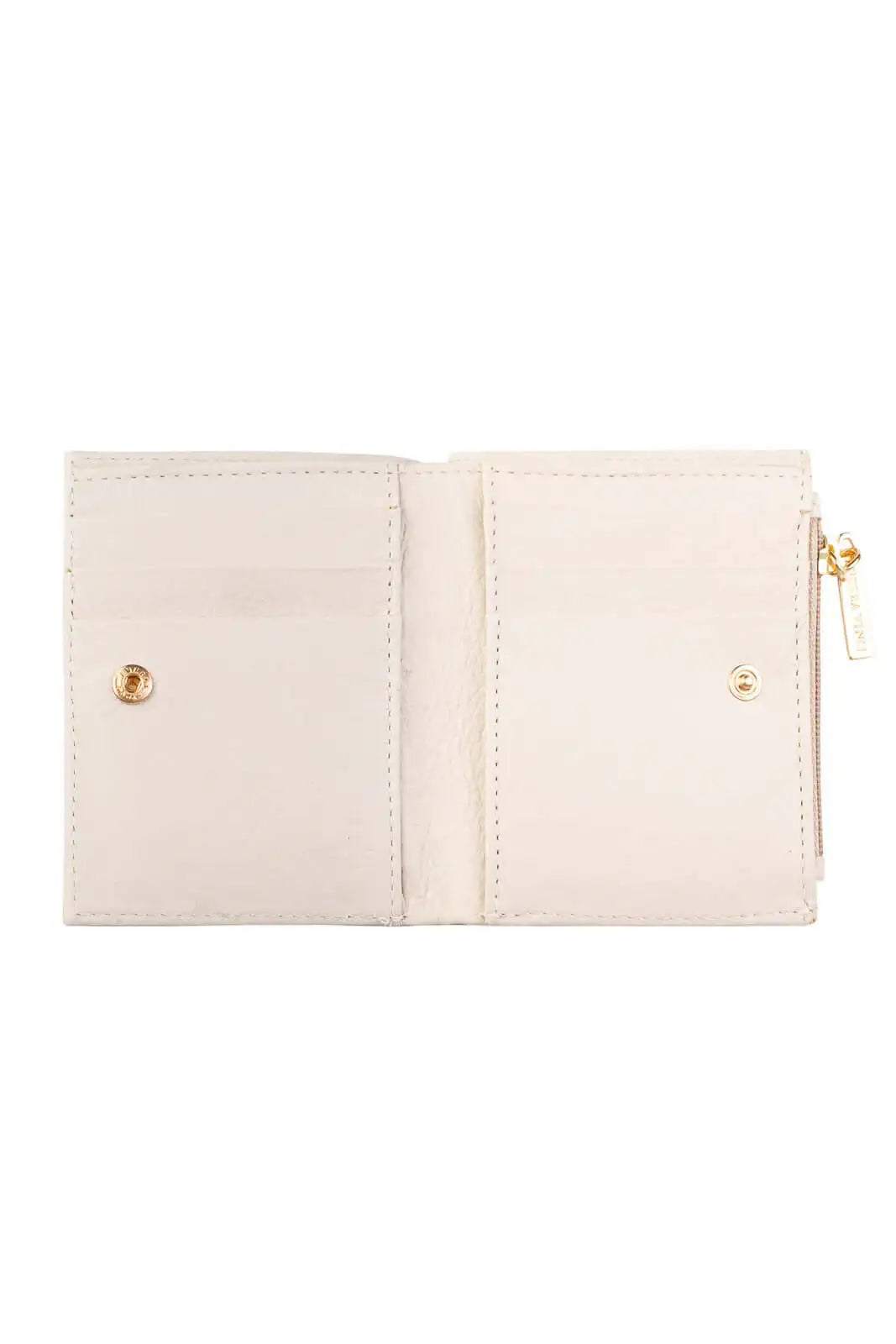 Carteira feminina de couro liso Lilian 11x9,5cm - Enluaze