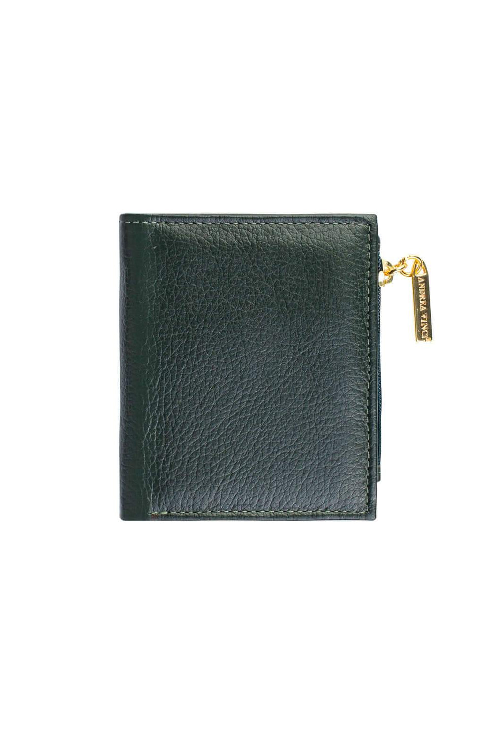 Carteira feminina de couro liso Lilian 11x9,5cm - Enluaze