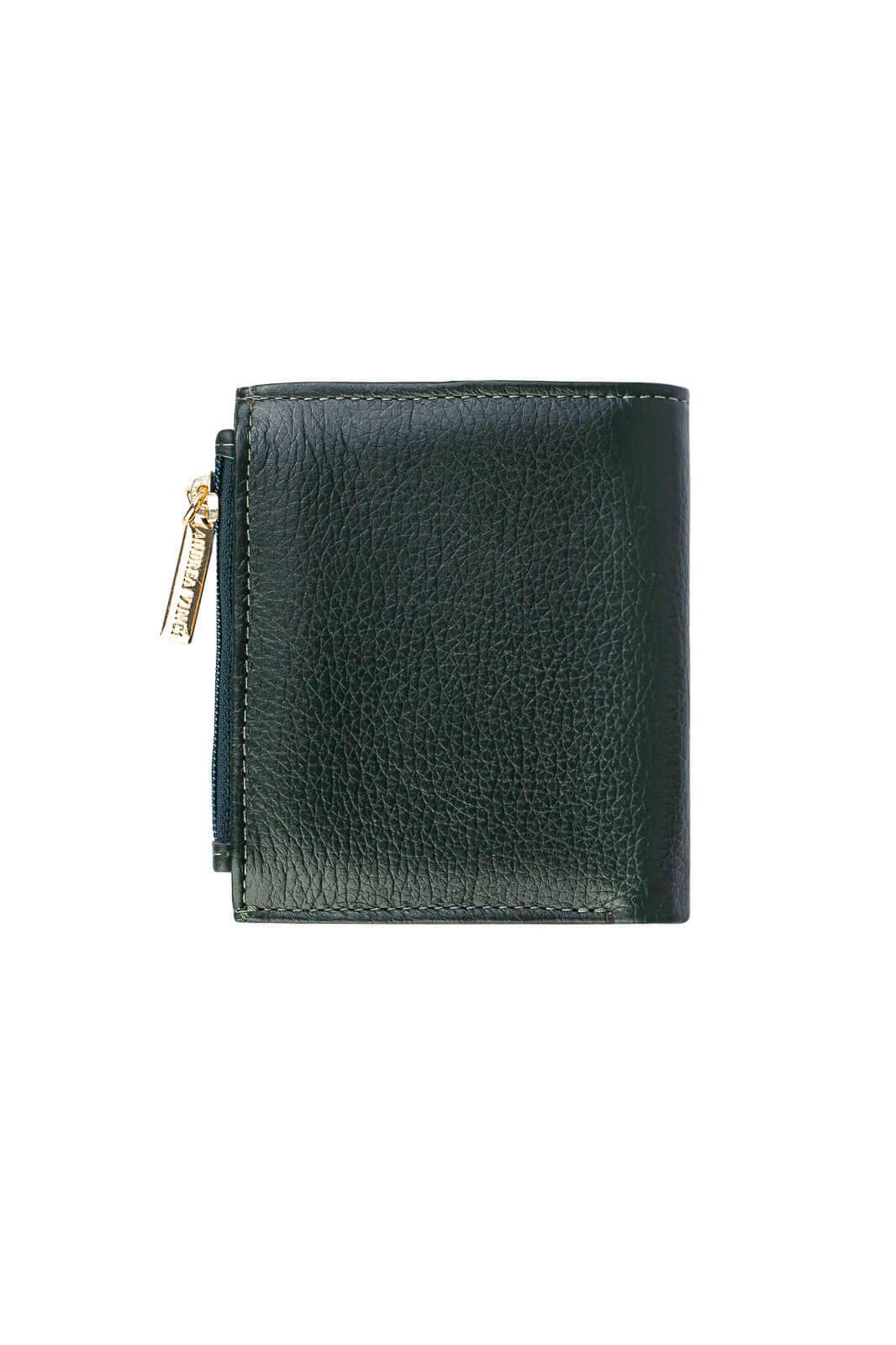 Carteira feminina de couro liso Lilian 11x9,5cm - Enluaze