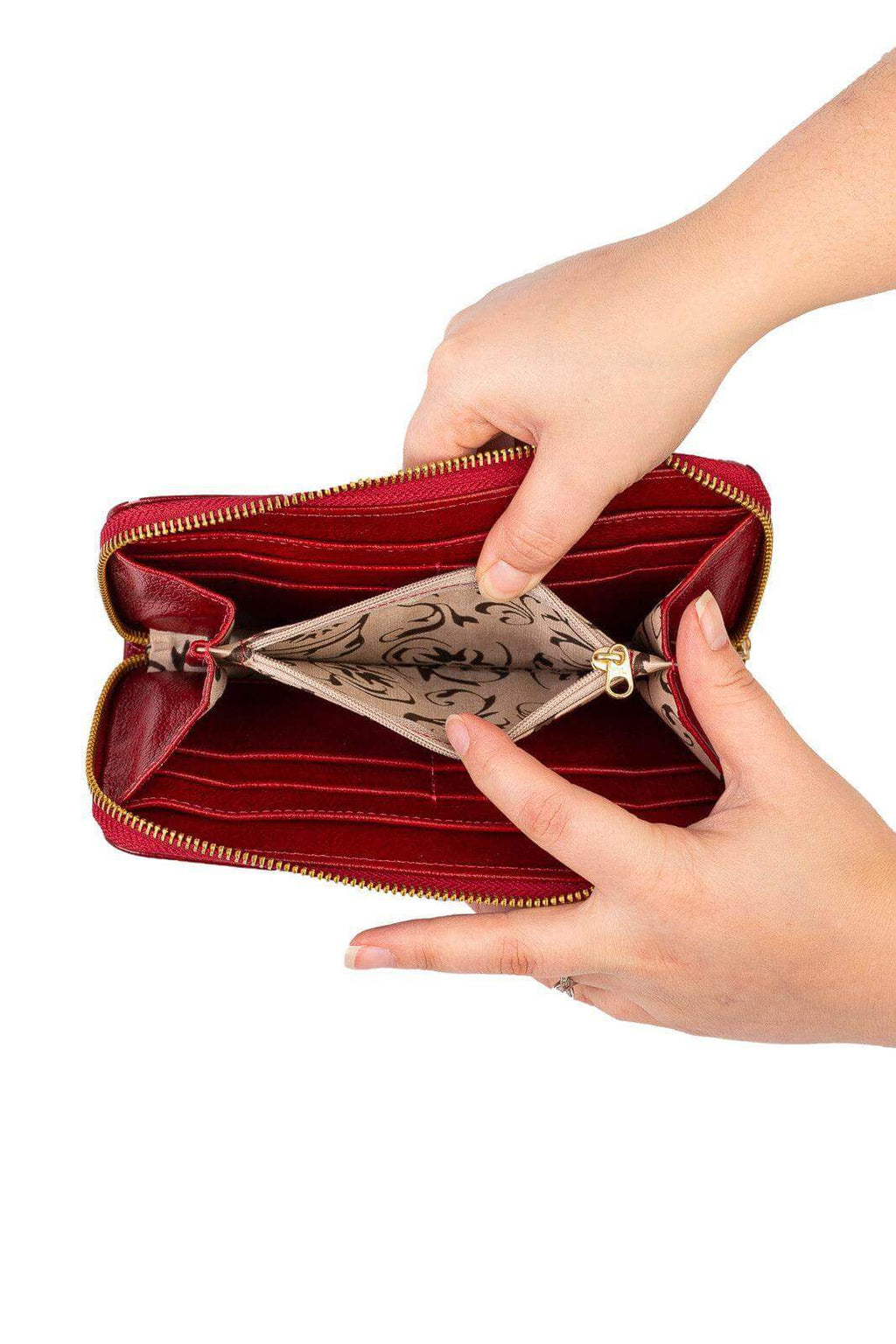 Carteira feminina de couro liso Bonny 10x19cm - Enluaze