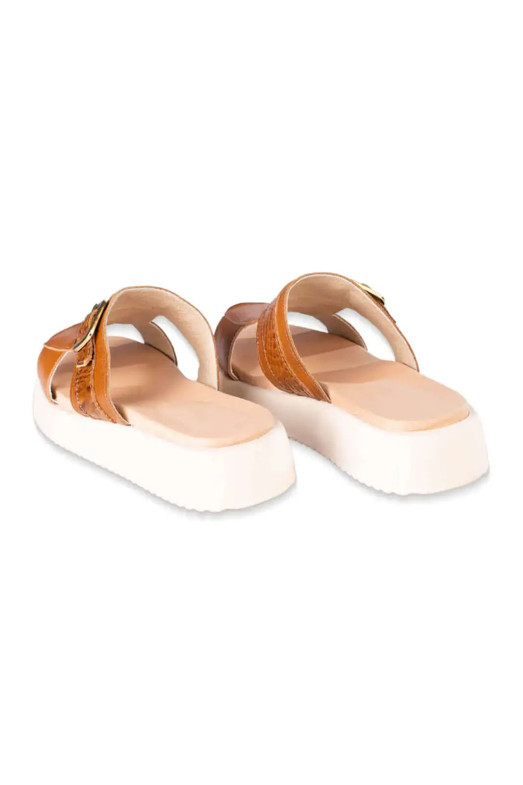 Papete de couro feminina detalhe de fivela Sienna - Enluaze