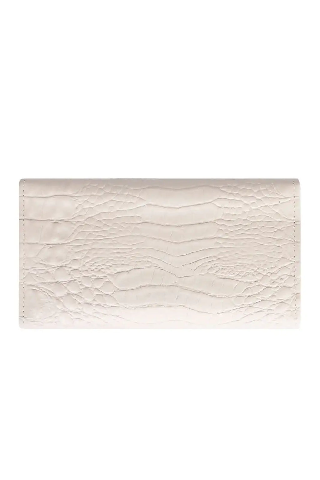 Carteira feminina de couro croco Kate 10,5x19,5cm - Enluaze
