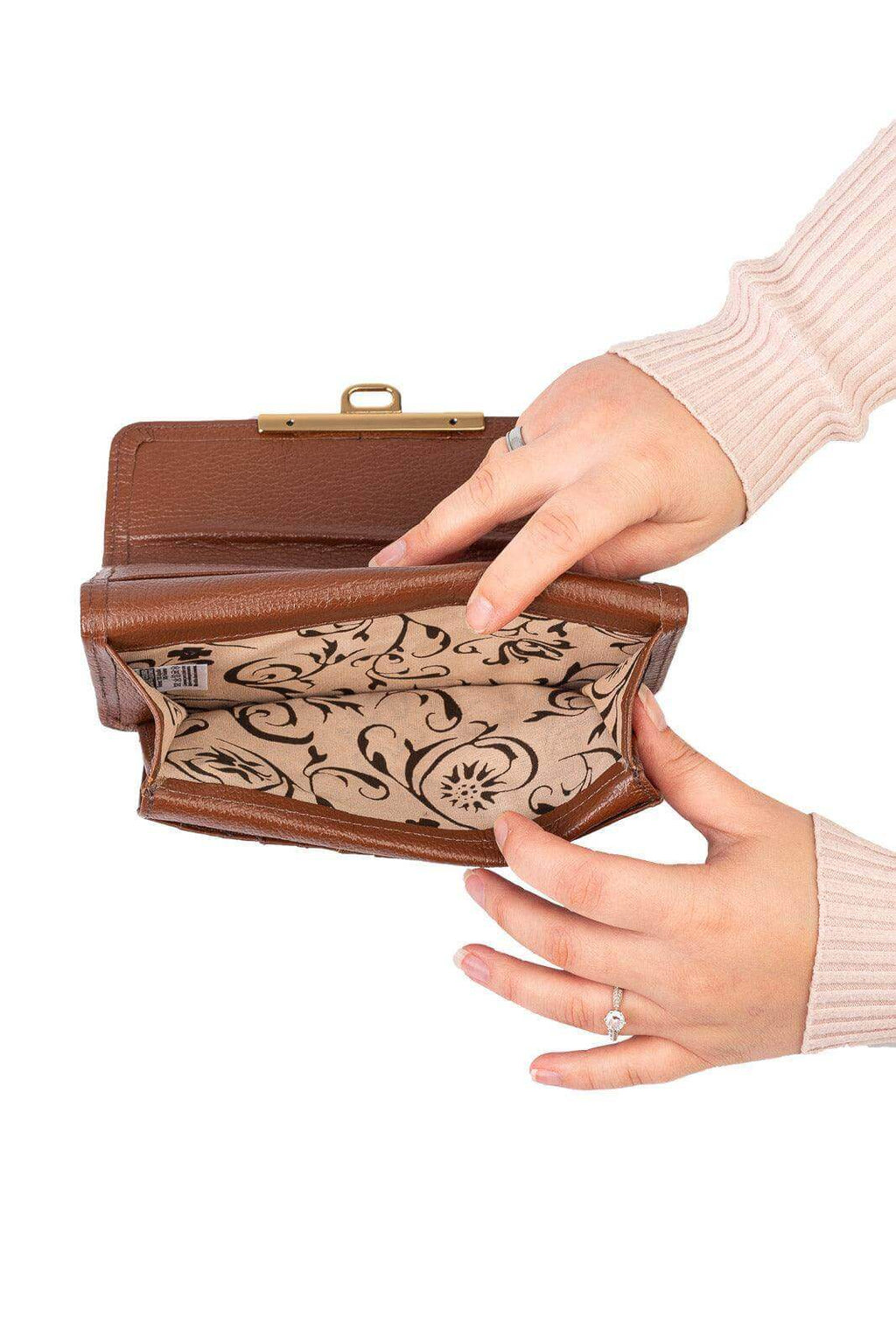 Carteira feminina de couro liso Kate 10,5x19,5cm - Enluaze