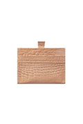 Porta cartões de couro croco Ianna 8x10cm - Enluaze