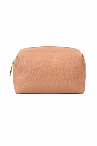 Necessaire de couro liso Dara 14x18x9cm