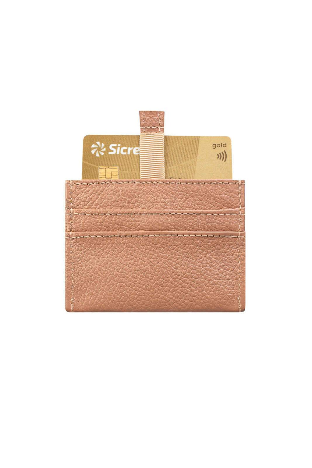 Porta cartões de couro liso Ianna 8x10cm - Enluaze