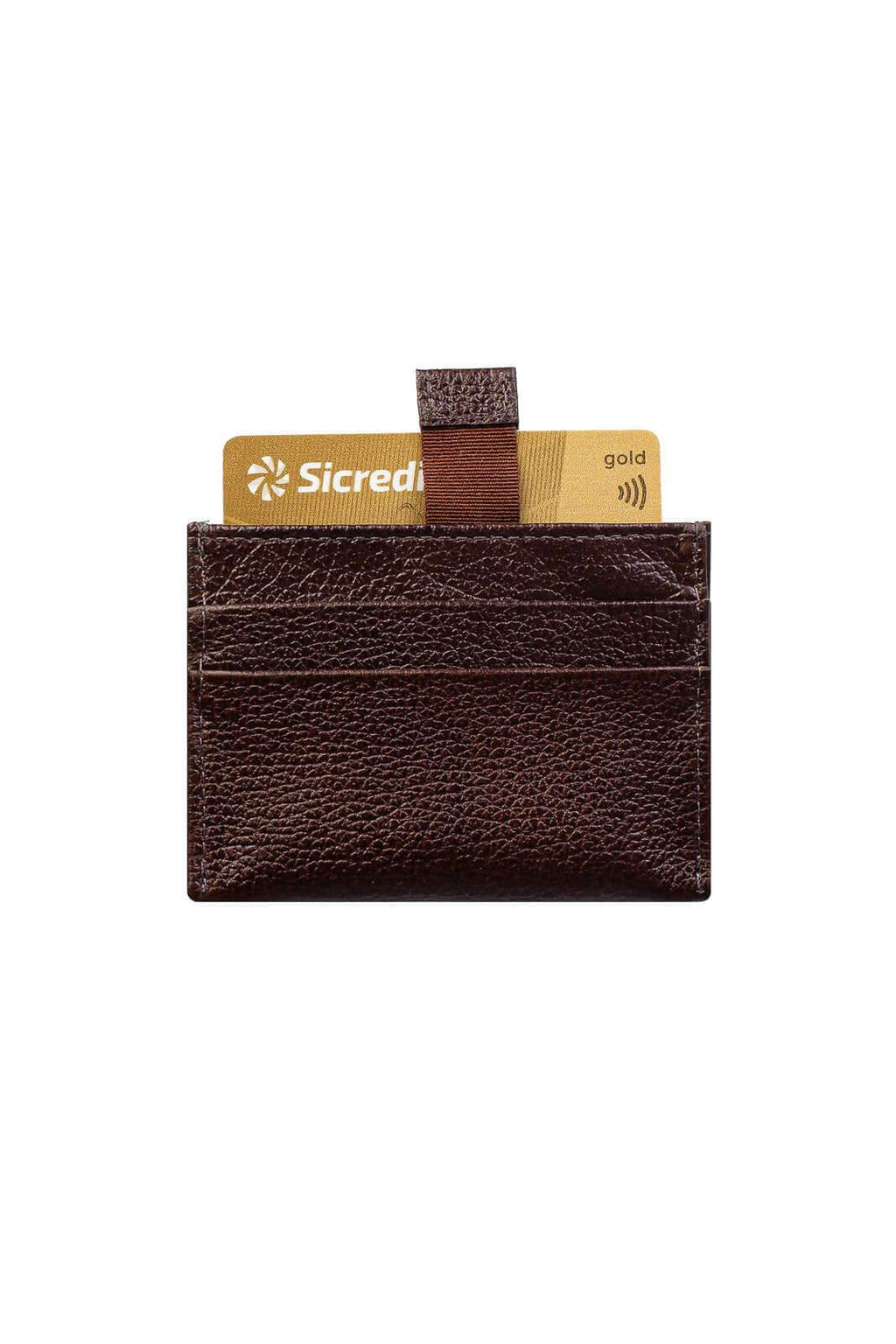 Porta cartões de couro liso Ianna 8x10cm - Enluaze