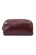 Necessaire de couro liso Adriana 12x23x6cm - Enluaze