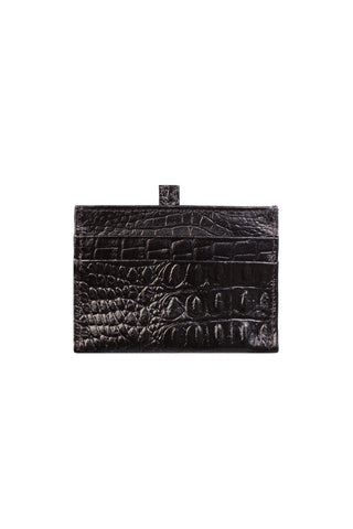 Porta cartões de couro croco Ianna 8x10cm - Enluaze - Bolsas e Mochilas em Couro Legítimo - Andrea Vinci